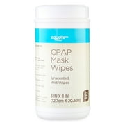 Equate CPAP Cotton Mask Wipes, Unscented and Natural, No Harmful Chemicals, 5"x 8", 62 Count