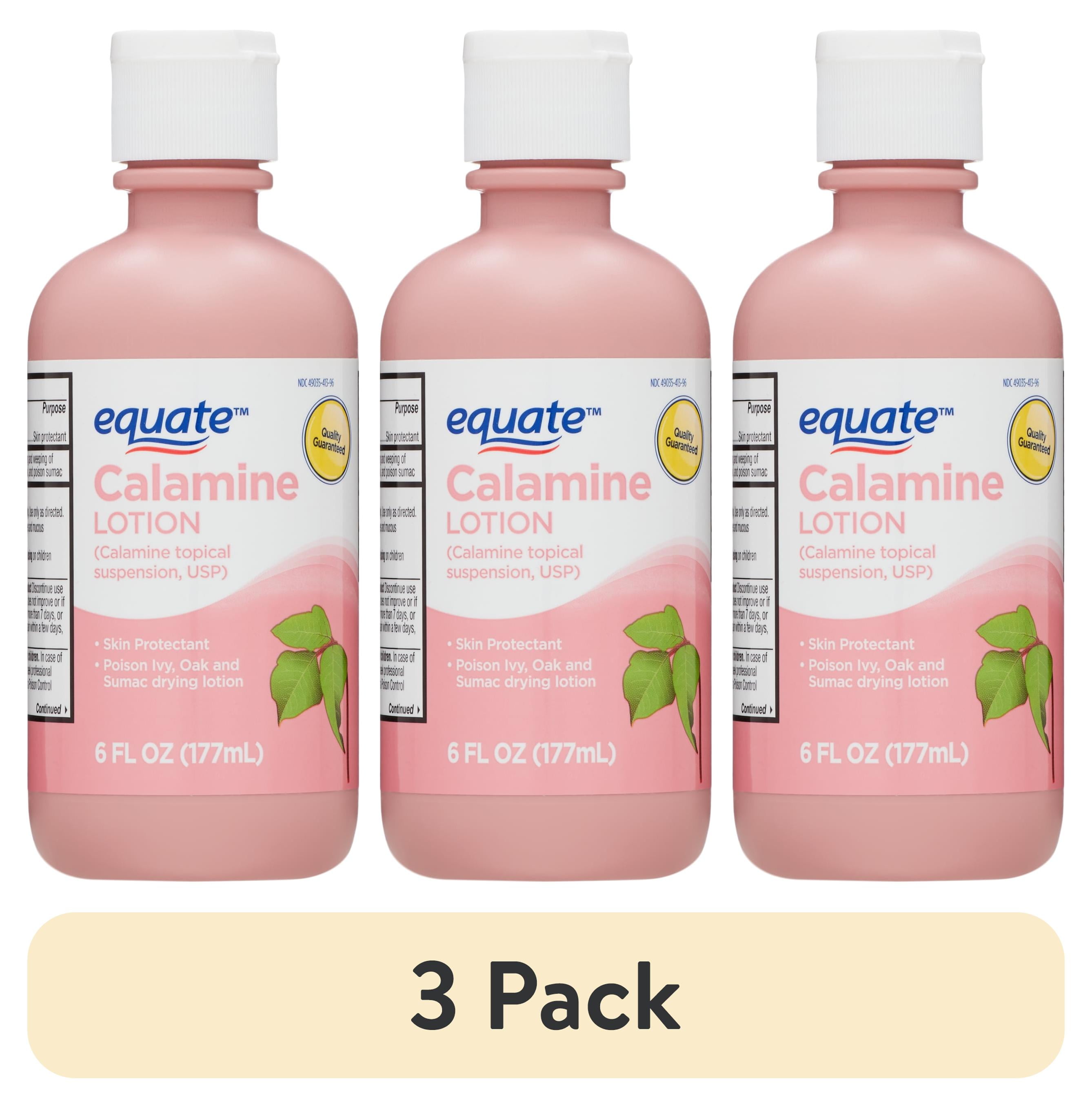 (3 pack) Equate, Calamine Lotion for Itching and Rash Relief, 6 fl. oz.