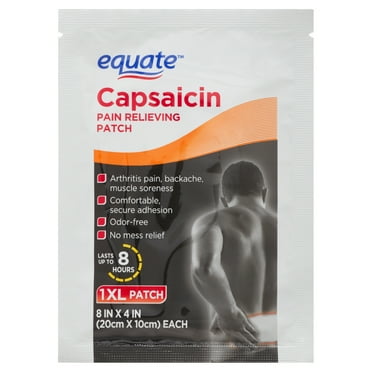 Equate Capsaicin Pain Relieving Patch XL, 8x4 inches, 1 Count