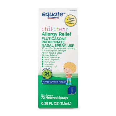 Equate Children's 24-Hour Fluticasone Propionate Allergy Relief Nasal Spray, USP, 50 mcg, 72 Sprays, Compare to Flonase® Active Ingredient