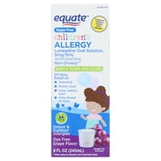 Equate Children's Allergy Non-Drowsy Loratadine Antihistamine Oral Solution, Grape Flavor, 5 mg, 8 fl oz