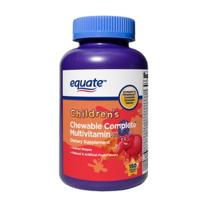 Tabletas Masticables de Multivitamínico Completo para Niños Equate para la Salud Infantil, 150 Unidades, Comparar con Tabletas Masticables Flintstones™ Complete