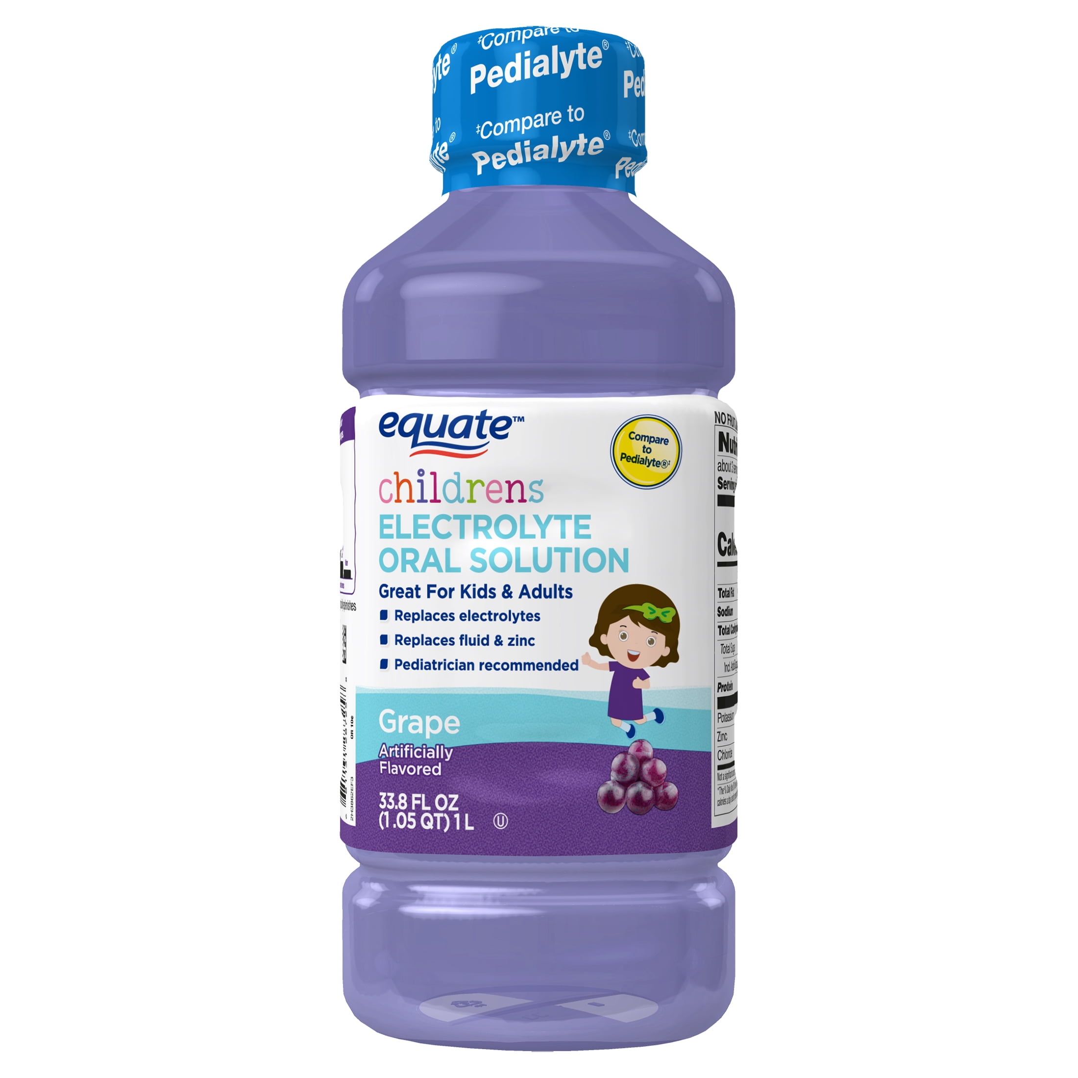 Equate Children's Electrolyte Oral Solution, Grape Flavor, 33.8 fl oz