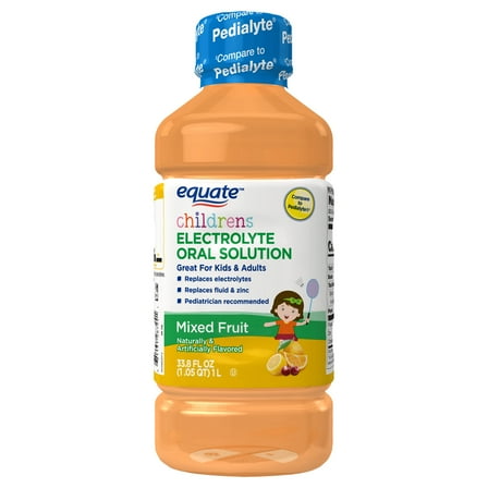 Equate Children's Electrolyte Oral Solution Mixed Fruit, 33.8 fl oz