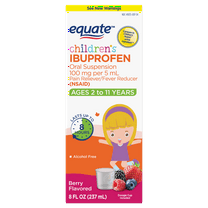 Equate Children's Ibuprofen Oral Suspension, 100 mg, Berry Flavor, Ages 2 to 11 Years, 8 fl oz, Compare to Children's Motrin® Active Ingredient