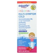 Equate Childrens Multi-Symptom Cold Oral Solution, Berry Flavor, 6.8 fl oz