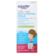Equate Childrens Multi-Symptom Cold Liquid, Very Berry Flavor, 4 fl oz