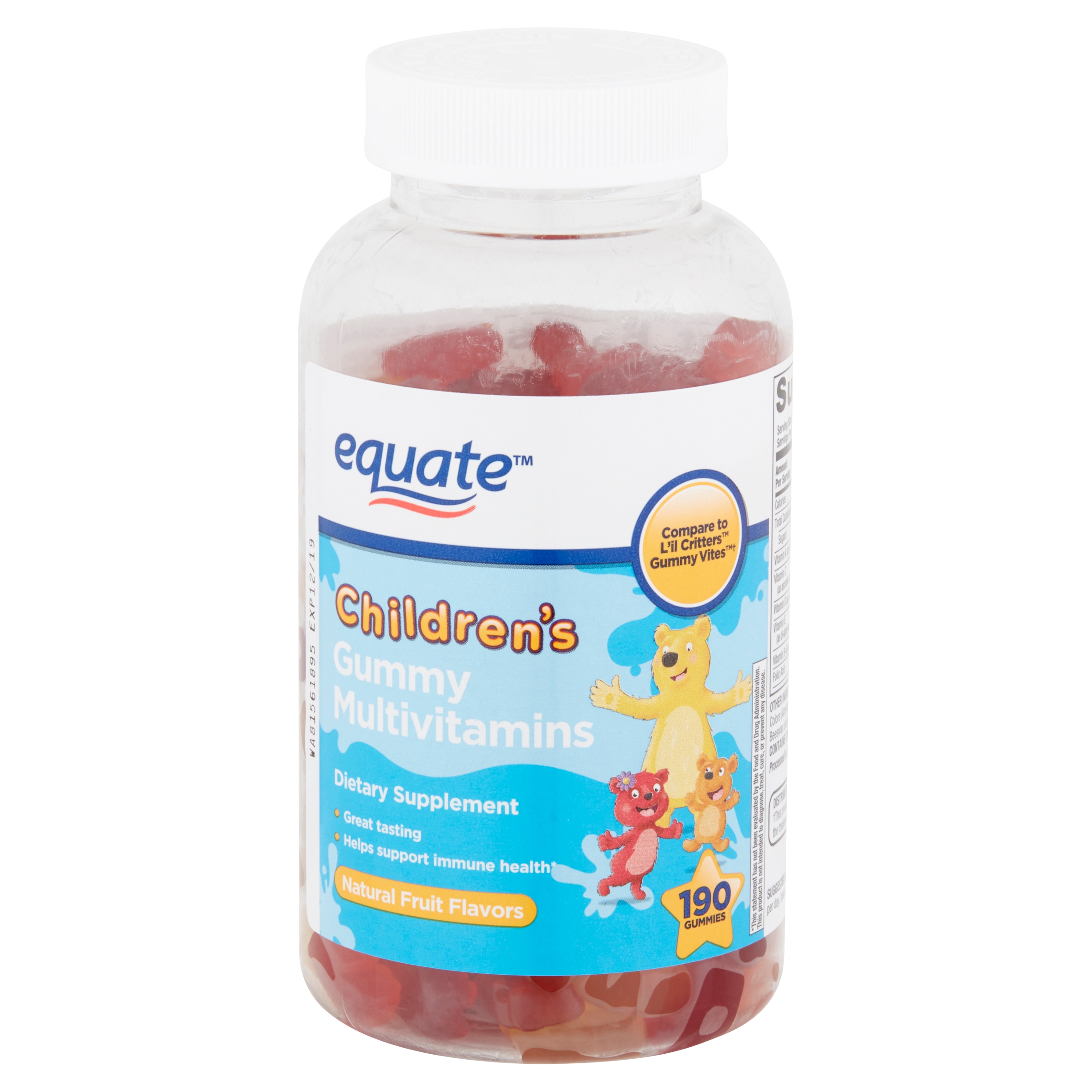 Equate Children's Multivitamins Gummies, 190 count - image 1 of 7