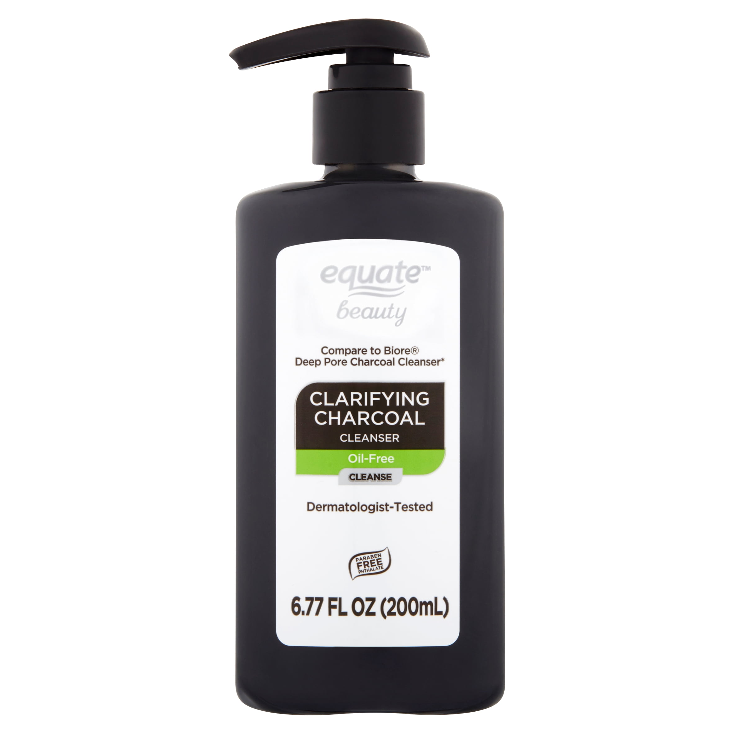 Equate Clarifying Charcoal Cleanser for Face Care, 6.77 fl oz, Compare to Biore® Deep Pore Charcoal Cleanser