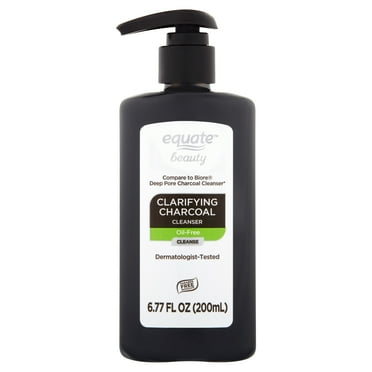 Equate Clarifying Charcoal Cleanser for Face Care, 6.77 fl oz, Compare to Biore® Deep Pore Charcoal Cleanser