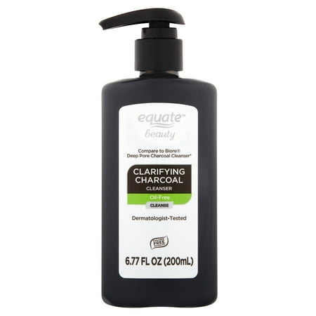 Equate Clarifying Charcoal Cleanser for Face Care, 6.77 fl oz, Compare to Biore® Deep Pore Charcoal Cleanser