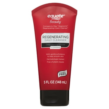 Equate Regenerating Daily Cleanser for Gentle Skin Cleansing & Hydration, 5 fl oz, Compare to Olay® Regenerist Regenerating Cream Cleanser