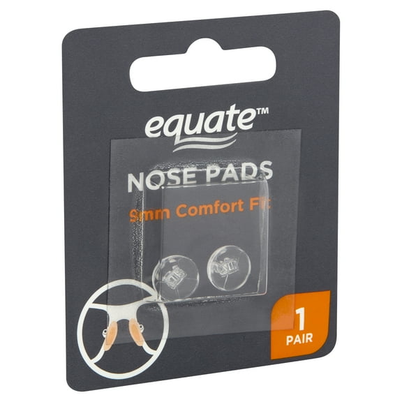 Equate Clear 11mm Comfort Fit Silicone Replacement Nose Pads, 1 Pair