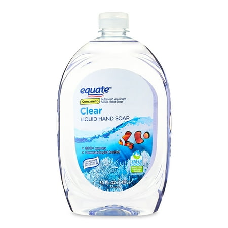 Equate Liquid Hand Soap, Clear, 50 fl oz, Compare to Softsoap® Aquarium Series Hand Soap