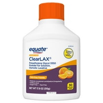 Equate ClearLAX Polyethylene Glycol 3350 Powder for Solution, Orange, 30 Doses, Compare to MiraLAX Active Ingredient