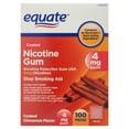 thumbnail image 1 of Equate Coated Nicotine Gum, 4 mg, Coated Cinnamon Flavor, 100 Count, 1 of 10