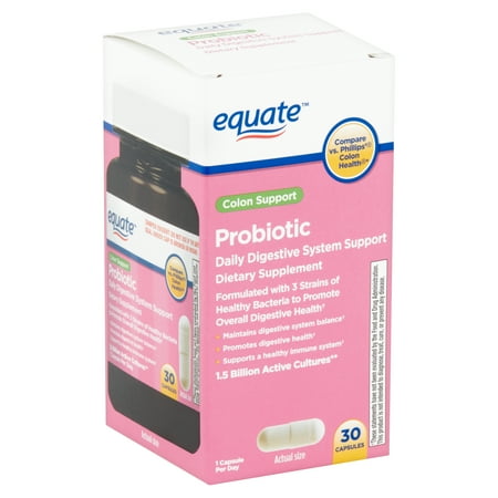 Equate Colon Support Probiotic Capsules, 30 Count