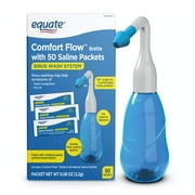 Equate Comfort Flow Bottle with 50 Saline Packets Nasal Wash System for Nasal Congestion - Blue price history and forecast - Equate Equate
