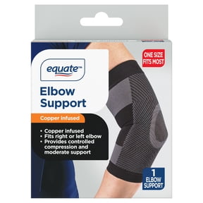 Equate Copper Infused Elbow Support for Compression and Moderate Support, 1 Count, One Size
