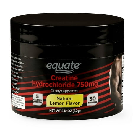 Equate Creatine, Natural Lemon Flavor, 2.12 oz