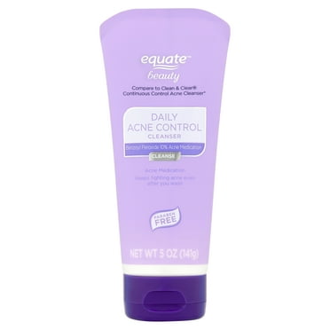 Equate Daily Acne Control Cleanser with 10% Benzoyl Peroxide for Acne Care, 5 oz, Compare to Clean & Clear® Continuous Control Acne Cleanser