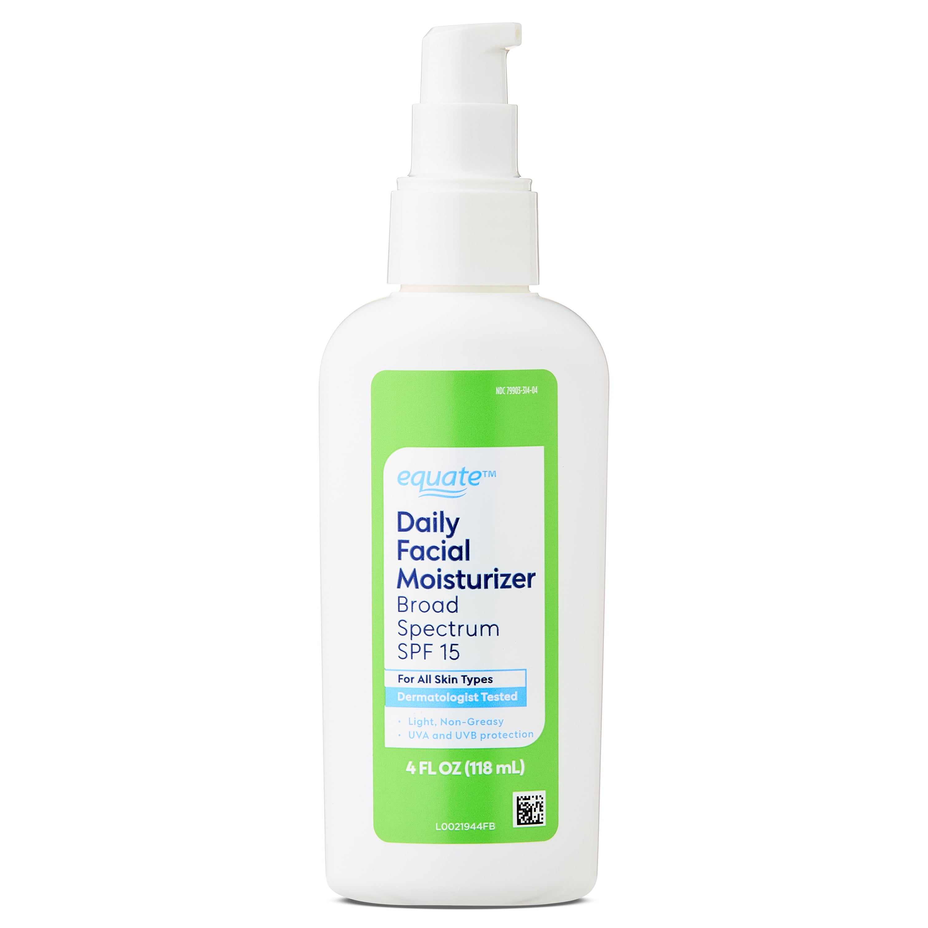 Equate Daily Moisturizer with Broad Spectrum SPF 15, 4 fl oz