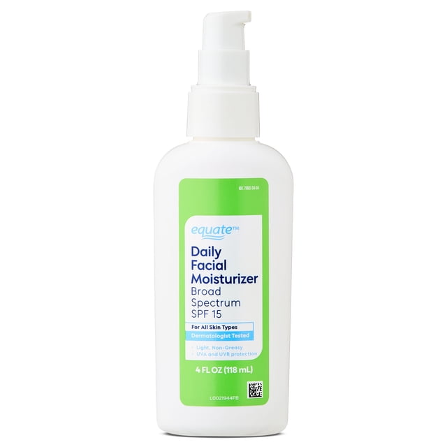 Equate Daily Moisturizer with Broad Spectrum SPF 15, 4 fl oz - Walmart ...
