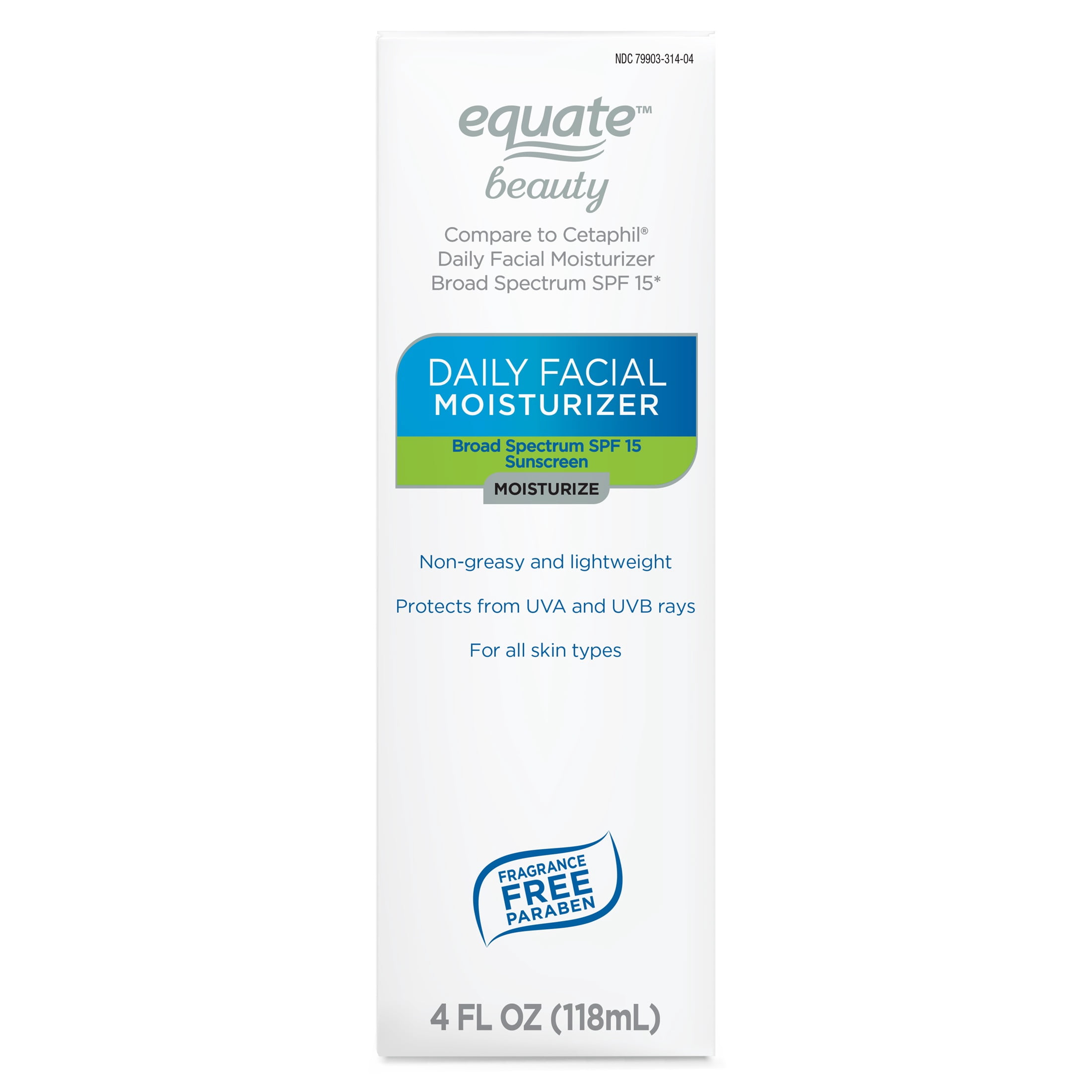 Equate Daily Facial Moisturizer SPF 15 4oz - Walmart.com