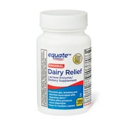 Equate Dairy Relief Lactase Enzyme Caplets, Original, 120 Count, Compare to Lactase Enzyme in Lactaid  Fast Act