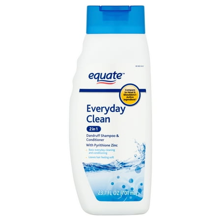 Equate Dandruff Relief 2 in 1 Shampoo, Everyday Clean, 23.7 fl oz Pump Bottle