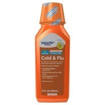 Equate Non Drowsy Daytime Cold & Flu Liquid, Original Flavor, 12 fl oz, Compare to Vicks® Dayquil® Cold & Flu Active Ingredients