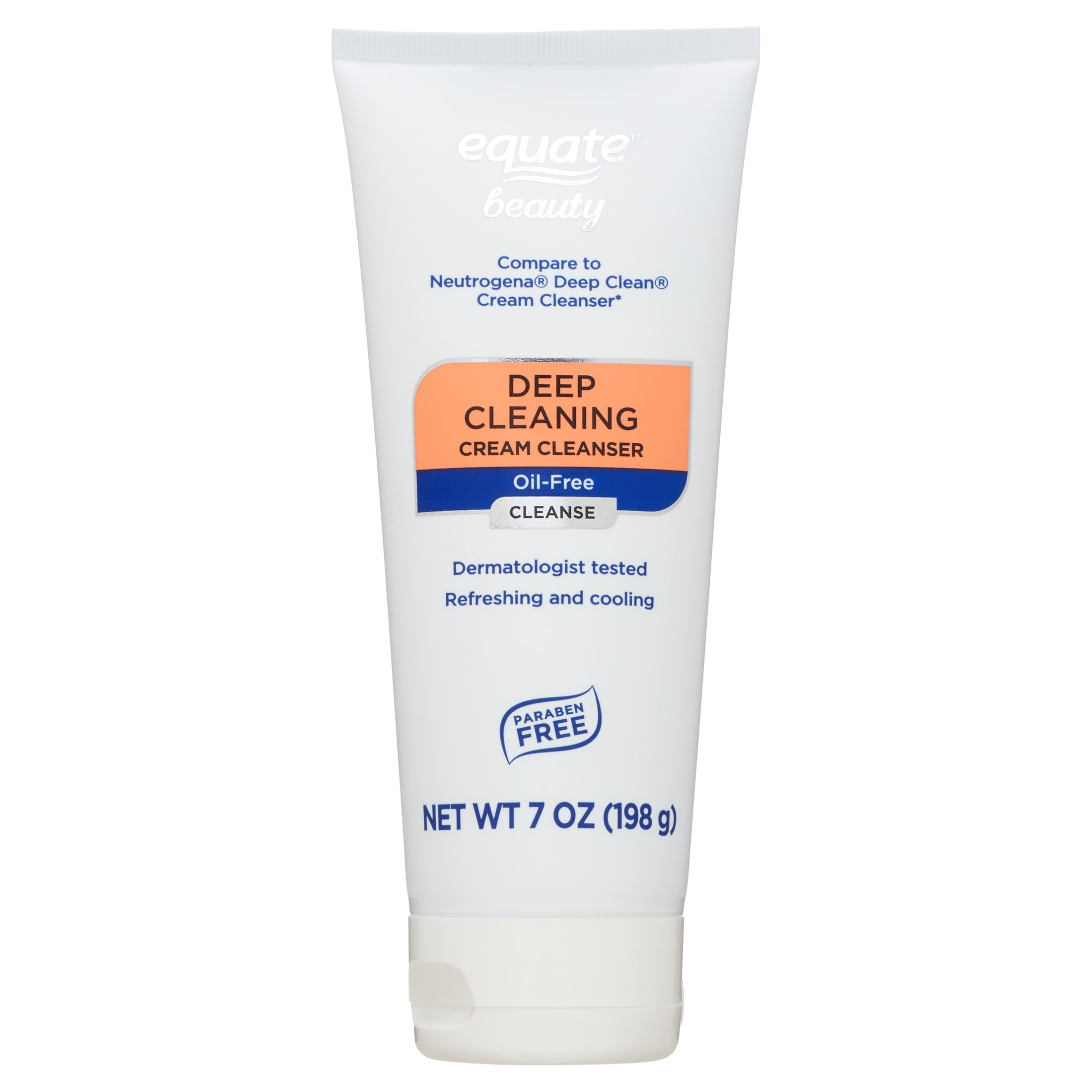 Equate Deep Cleaning Cream Cleanser for Face Care, 7 oz, Compare to Neutrogena® Deep Clean® Cream Cleanser