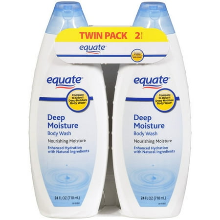 Equate Deep Moisture Body Wash, Twin Pack