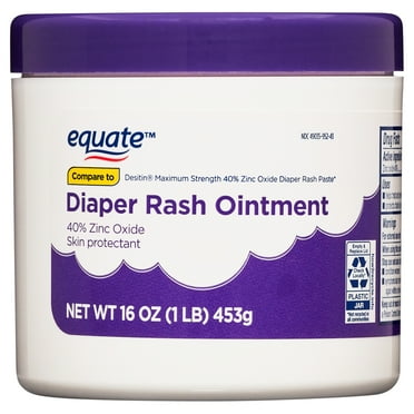 Equate Diaper Rash Ointment with 40% Zinc Oxide, 16 oz, Compare to Desitin® Maximum Strength 40% Zinc Oxide Diaper Rash Paste