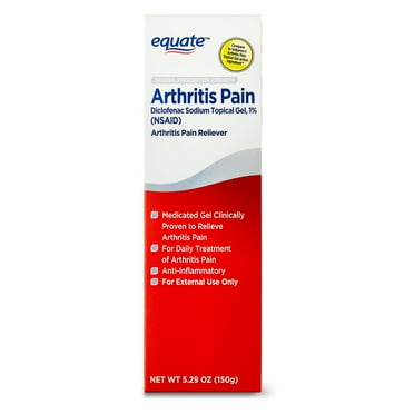 Equate Arthritis Pain Reliever Gel 1% Diclofenac Sodium, 5.29 oz, Compare to Voltaren® Arthritis Pain Active Ingredient