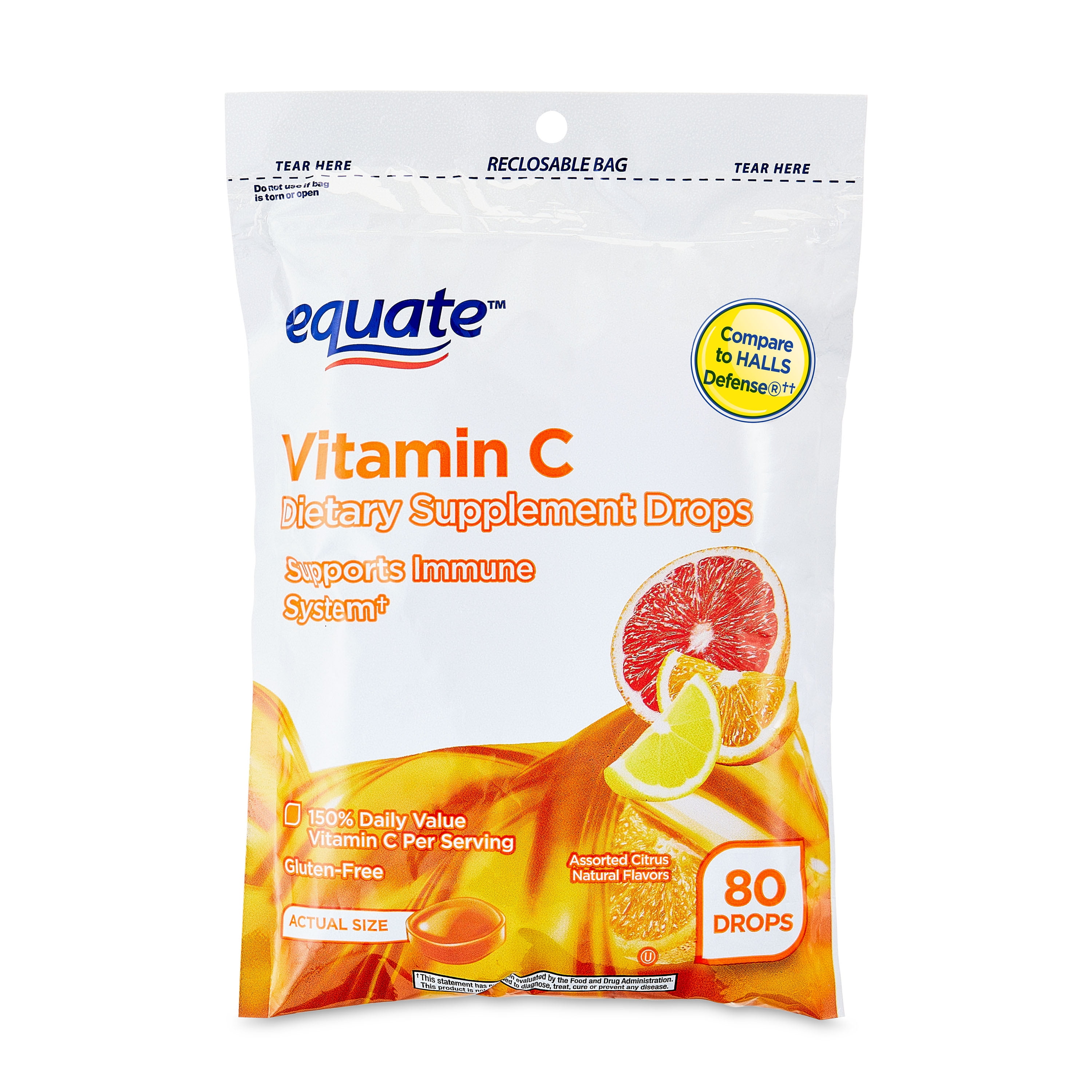 Equate Dietary Supplement Drops for Immune System Support, Vitamin C