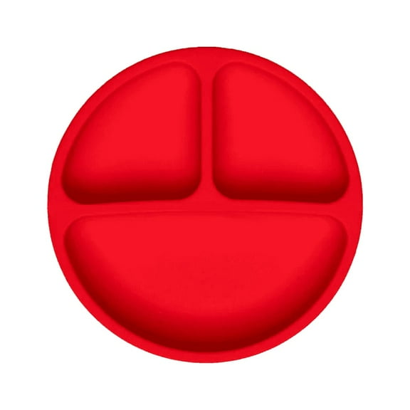 Equate Divided Plate, Red