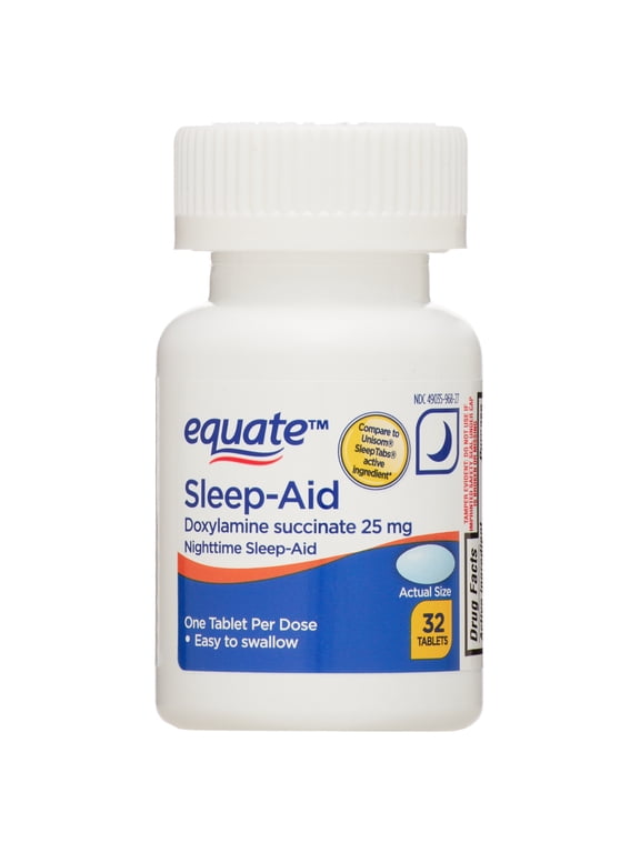 Nighttime Sleep-Aid Doxylamine Succinate 25mg Tablets, 32 Count, Compare to Unisom® Sleep Tabs® Active Ingredient
