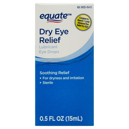 Equate Dry Eye Relief Lubricant Eye Drops, 0.5 fl oz