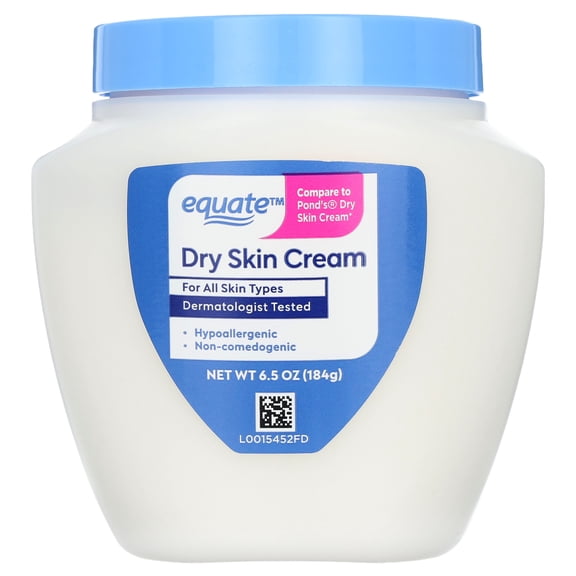 Equate Dry Skin Cream, 6.5 oz