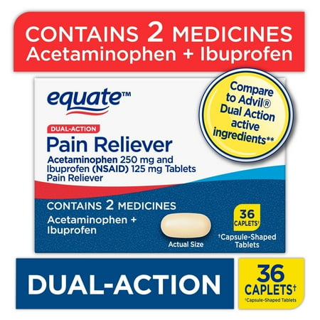 Equate Dual Action IBU/APAP, 36 Count