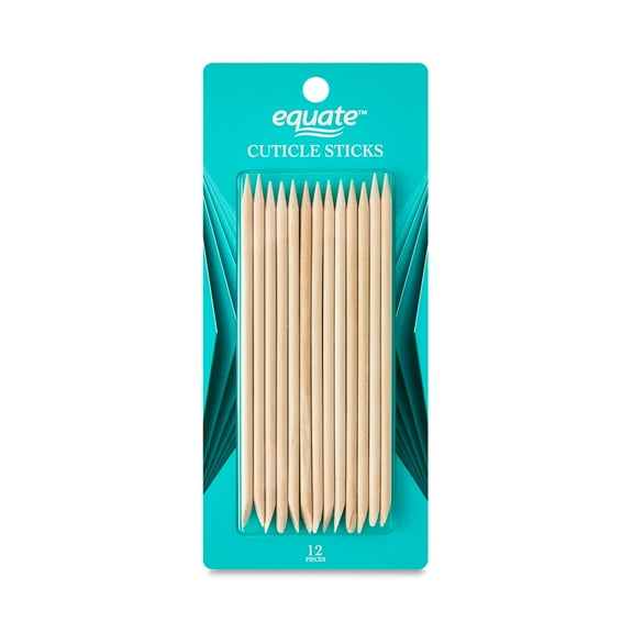Equate Dual Pointed Cuticle Sticks for Nail & Cuticle Care, 12 Count