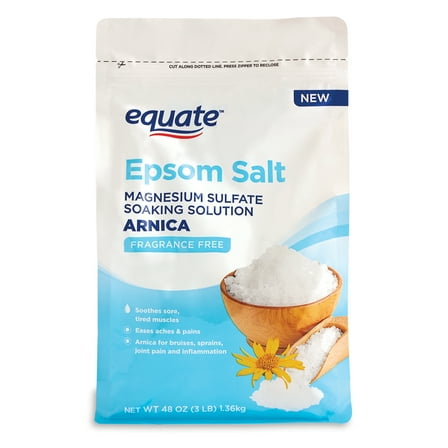 Equate Epsom Salt Bath Soak, Arnica, 3 lb, Muscle & Foot Soak