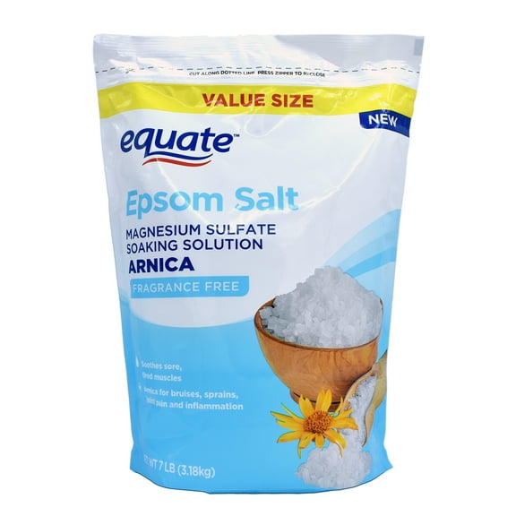 Equate Epsom Salt Bath Soak, Arnica, 7 lb, Value Pack, Muscle & Foot Soak