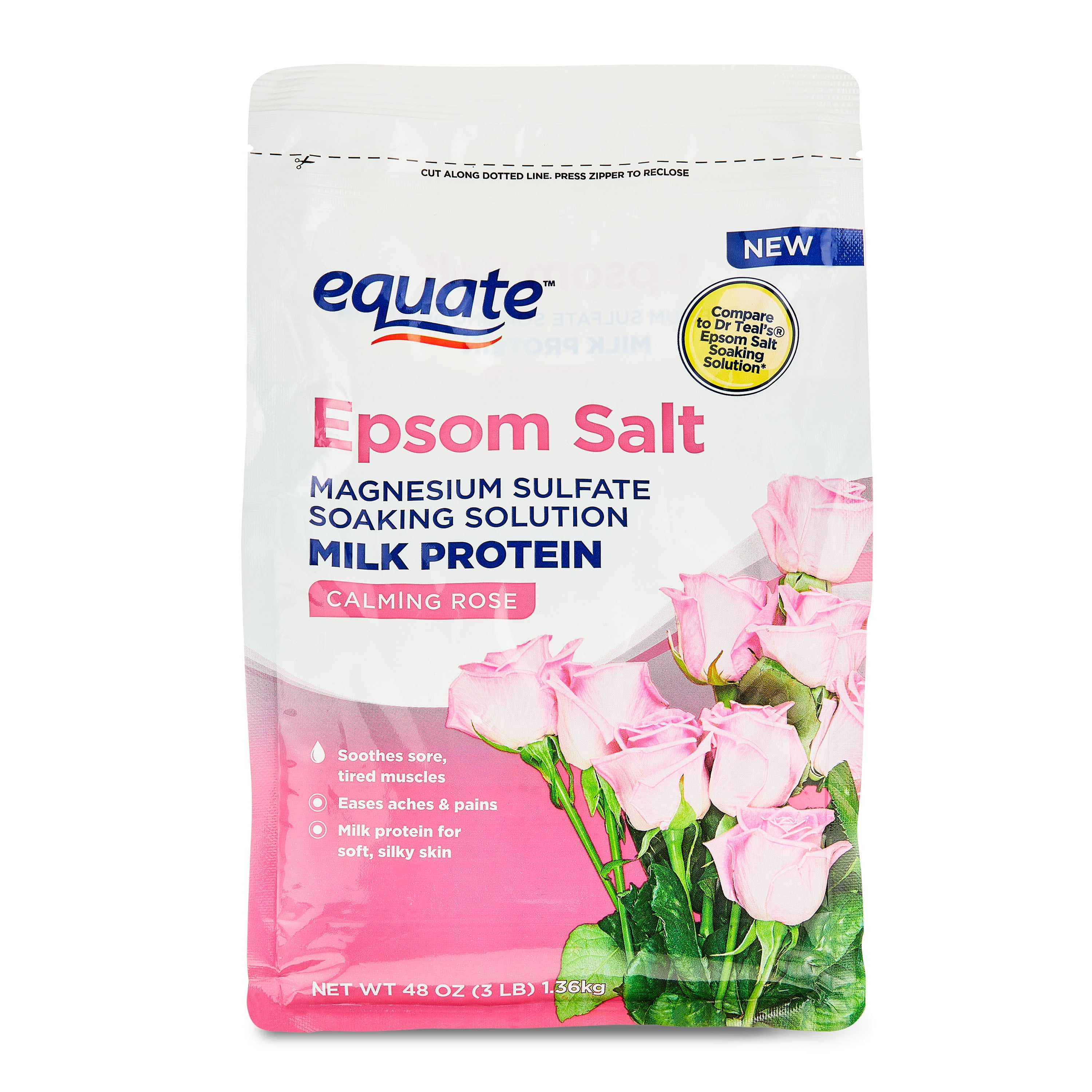 Equate Epsom Salt with Milk Protein, Calming Rose, 3 lb