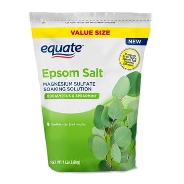 Equate Epsom Salt, Eucalyptus & Spearmint, 7 lbs, Compare to Dr Teal's® Epsom Salt Soaking Solution