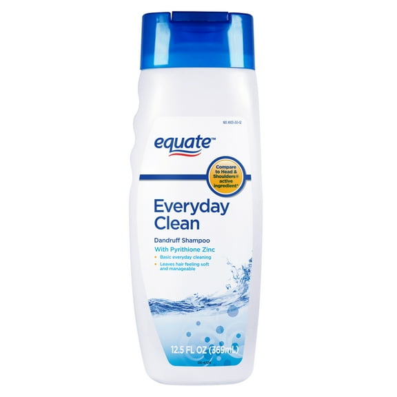 Equate Everyday Clean Dandruff Shampoo with Pyrithione Zinc for Scalp & Hair Care, 12.5 fl oz, Compare to Head & Shoulders® Active Ingredient