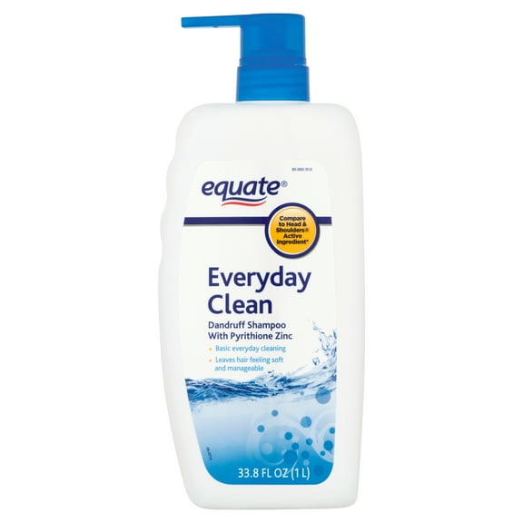 Equate Everyday Clean Dandruff Shampoo with Pyrithione Zinc for Scalp & Hair Care, Compare to Head & Shoulders Active Ingredient, 33.8 fl oz