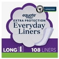 thumbnail image 1 of Equate Extra Protection Everyday Panty Liners, Long Length, Unscented, Compare to Always® (108 Count), 1 of 10