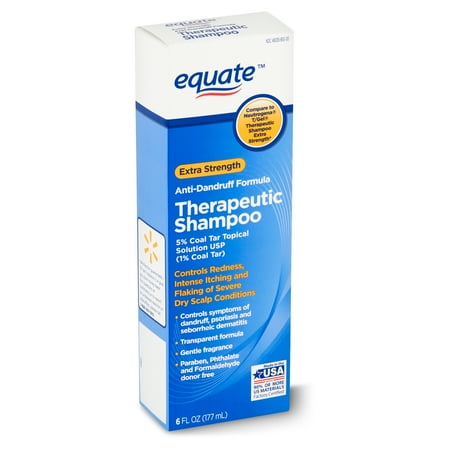 Equate Extra Strength Anti-Dandruff Formula Therapeutic Shampoo, 6 fl oz